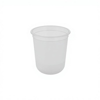 Gobelet jetable en PP de calibre 90 pour thé au lait et café, en forme de U, transparent, pour boissons froides et chaudes, en plastique, pour vente à emporter, modèle tendance