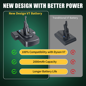 Batería Recargable para <span class=keywords><strong>Dyson</strong></span> V7 21.6V 2000mAh, Repuesto para Aspiradora <span class=keywords><strong>Dyson</strong></span> V7, V7 Fluffy, V7 Extra - Product Image 6