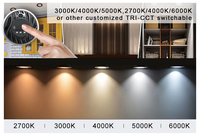 Module LED encastrable 3CCT avec commutateur DIP 3000K/4000K/5000K TRI CCT MR16 COB avec optique réflectrice