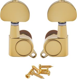 6 PCS Mécaniques de Guitare à Verrouillage 3L3R avec Vis de Fixation pour Guitares Acoustiques et Électriques - Product Image 2