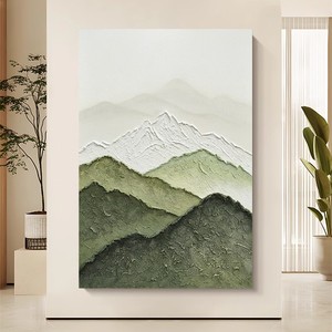 Abstract Oil <b>Painting</b> Mountain Landscape 3D Texture Handmade Living Room Decor Artwork - Product Image 3