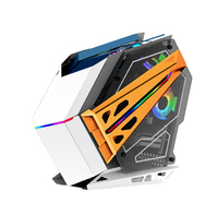 Caja de Ordenador ATX de Torre Completa OEM, Panel Lateral con Ventana, USB, Ventilador Frontal, Construcción de Acero/Aleación de Aluminio/Acrílico, para Juegos de Escritorio