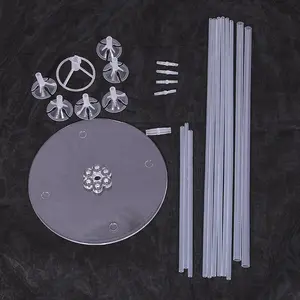 Kit de 7 Tubes en plastique, ballons de Table réutilisables, support pour fête d'anniversaire, accessoires de mariage, décoration avec socle à ballons