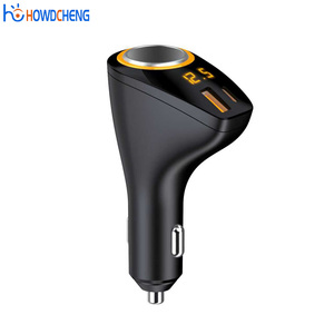 <span class=keywords><strong>Cargador</strong></span> <span class=keywords><strong>de</strong></span> Coche con Cable Retráctil y Pantalla LED, Superrápido <span class=keywords><strong>de</strong></span> 65W PD3.0 y 22.5W QC3.0, con SCP para Android, Funciones 4 en 1 OTP OVP - Product Image 1