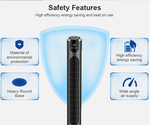 36 Inch DC Tower <strong>Fan</strong> With Remote Control LED Display Air Circulation <strong>Cooling</strong> <strong>Fan</strong> Sleep Timer Oscillating - Product Image 6