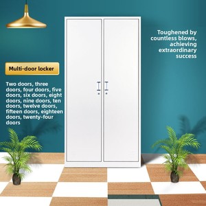 Armario de Acero con Múltiples Puertas y Compartimento para Zapatos para Gimnasio, Dormitorio u Oficina - Diseño Moderno, Almacenamiento Multiusos - Product Image 2