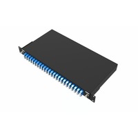 Panel Patch Fiber Optik Multi-Mode Otrans PB1H1 2U144F dengan Fusible Tray, Standalone untuk Penggunaan Jaringan, Garansi 30 Tahun, Warna Hitam, Bersertifikasi ISO9001