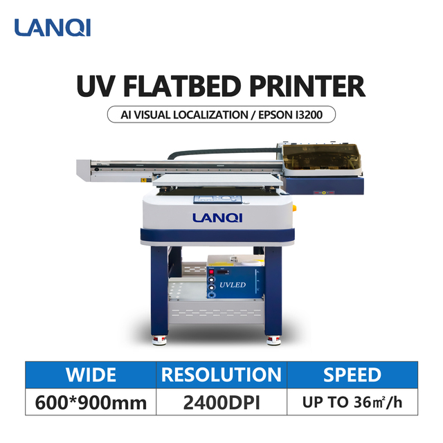 AI Visual Localization 6090 for Flatbed UV-LED Inkjet Printer New Industrial Grade Leather Printer