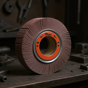 Ttake Abrasive Cloth Flap <b>Wheel</b> 200x50x54 Mm With Hole For Metal <b>Grinding</b> - Product Image 3
