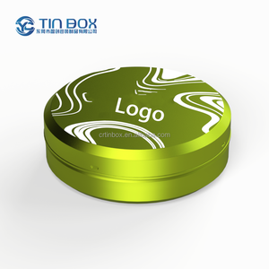 Recyclable Custom Child Resistant Round Tin Metal Containers Sweet Box Mini Metal Cookie Tin Box