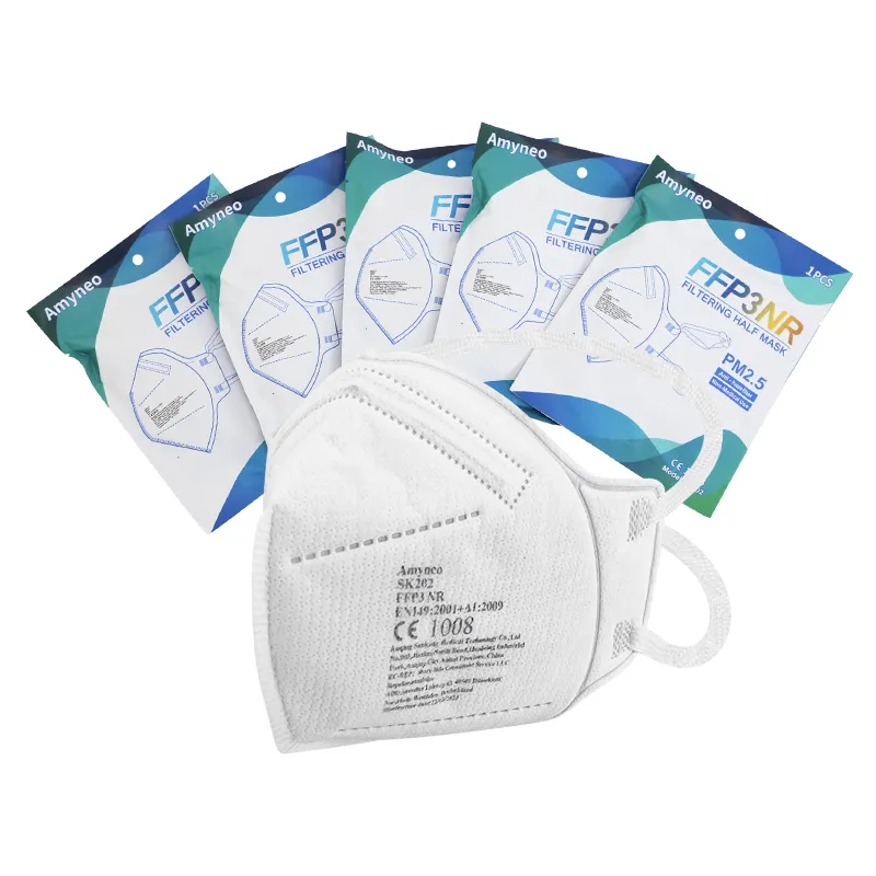 Ffp3 Toz Maskeleri Flat Fold Oor Band Voor Ffp3 Masken Mit Filter Anti Dust 6 Lagen Respiratore Masker Maschera Ffp3 zonder Ventiel