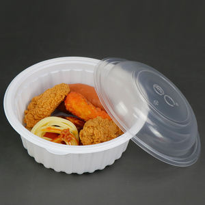 Récipient pour aliments en polystyrène personnalisé Récipient rond transparent pour aliments à emporter de restaurant Récipients pour aliments chauds en plastique à emporter - Product Image 2