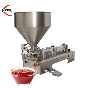 HZPK small scale bottle lube oil plastic bottle high viscosity liquid filling and packing machine manufacturer