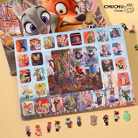 Vente en gros de porte-clés en peluche floquée Crazy Animal City, boîte mystère, figurines miniatures de dessins animés Nick, Judy et Sloth