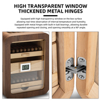 Humidor à cigares de luxe JH avec humidificateur et hygromètre, en cèdre naturel importé, étuis à cigares, humidificateurs