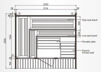 Vente flash : Sauna à vapeur moderne pour 4 personnes, cabine de sauna extérieure en cèdre rouge naturel, design cube, excellent rapport qualité-prix