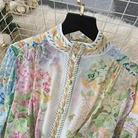 Robe longue décontractée bohème vintage à imprimé floral numérique pour femme, taille haute tendance en Lyocell, idéale pour la plage et le quotidien en été