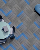 Dalles de moquette bouclée en polypropylène 500x500mm, modulaires, pour bureaux commerciaux, usage intensif, antidérapantes, modernes, faibles émissions de COV
