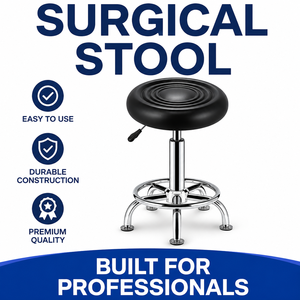 Tabouret de bloc opératoire pivotant réglable en hauteur, chaise rotative à 360° pour médecin et infirmière, modèle Degao 370 pour hôpital et clinique dentaire - Product Image 1
