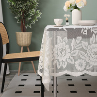 Couverture de table blanche personnalisée en gros prête à l'emploi tricot chaîne décoration de mariage nappe en spandex