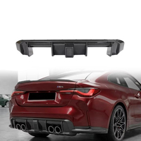 Diffuseur arrière en fibre de carbone sèche pour BMW G82 G83 M4 2022 avec LED 2 pièces