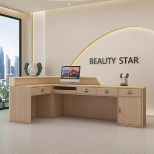 Biểu Tượng Tùy Chỉnh Văn Phòng Sang Trọng Bàn Bảng Thiết Kế Hiện Đại Quầy Lễ Tân Quầy Cho Khách Sạn Hoặc Vẻ Đẹp Salon Sử Dụng - Product Image 5