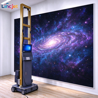 LINCJET LC-A2 Printer UV Format Besar untuk Dinding, Mesin Cetak Dinding Digital Mobile untuk Dekorasi Dinding Komersial