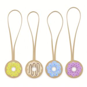 Ins Style Cartoon Pu Leather Cute <b>Bag</b> <b>Charm</b> Kawaii Donut Keychain Handbag Backpack Decor Gift - Product Image 4