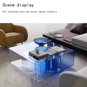 Bắc Âu sang trọng nhỏ bàn trà thiết kế hiện đại vuông Acrylic ký hợp đồng bảng vuông cho phòng khách - Product Image 5