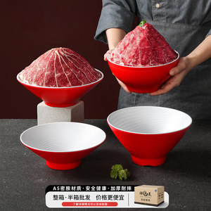 Bandeja de Servicio de Melamina Xiangyuan Meimei, Color Rojo y Blanco Sólido, para Uso en Hoteles y Restaurantes - Product Image 4