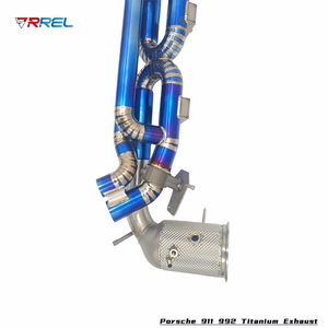 Système d'échappement de course en titane Catback avec downpipe, directement de l'usine, pour <span class=keywords><strong>Porsche</strong></span> 911 992 Carrera <span class=keywords><strong>Targa</strong></span> 4/S/<span class=keywords><strong>4S</strong></span> 3.0TT 2019+ - Product Image 4