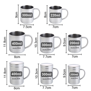 Biểu tượng tùy chỉnh 14oz cốc cà phê với xử lý và nắp đôi tường thép không gỉ cốc cà phê cốc - Product Image 2