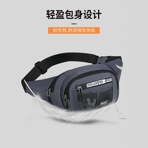 Men's Fanny Pack Multi Functional Waist Bag Oxford Cloth Water Repellent Sport Chest Bag For Everyday Use - Product Image 4