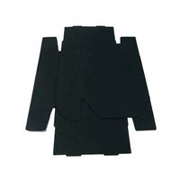 Boîtes d'expédition en carton ondulé recyclable personnalisées noires avec laminage mat, revêtement UV et gaufrage pour l'emballage des chaussettes et des fourrures