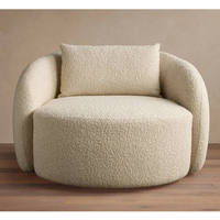 Fauteuil pivotant incurvé de luxe JP, forme organique personnalisée, chaise de lecture pour chambre à coucher, salon, solution d'aménagement intérieur pour toute la maison
