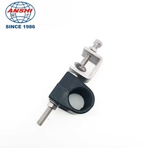 Abrazadera de Alimentación de un Solo Orificio ANSHI, Soporte de <span class=keywords><strong>Cable</strong></span> de <span class=keywords><strong>Fibra</strong></span> <span class=keywords><strong>Óptica</strong></span> de Triple Pila, PP/ABS, Acero Inoxidable, Perno M8, Redes 3G/4G FTTH - Product Image 2