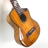 Professional Sakura Inlay Ukulele 23 26 Inch High Gloss Slotted Headstock Concert Tenor Ukelele OEM Factory