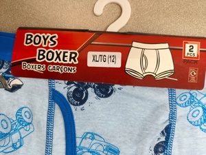 Boxers pour garçons Stockify de qualité supérieure, sous-vêtements en coton, taille enfant 6-7, couleurs mélangées, motifs et styles unis pour un usage quotidien - Product Image 4