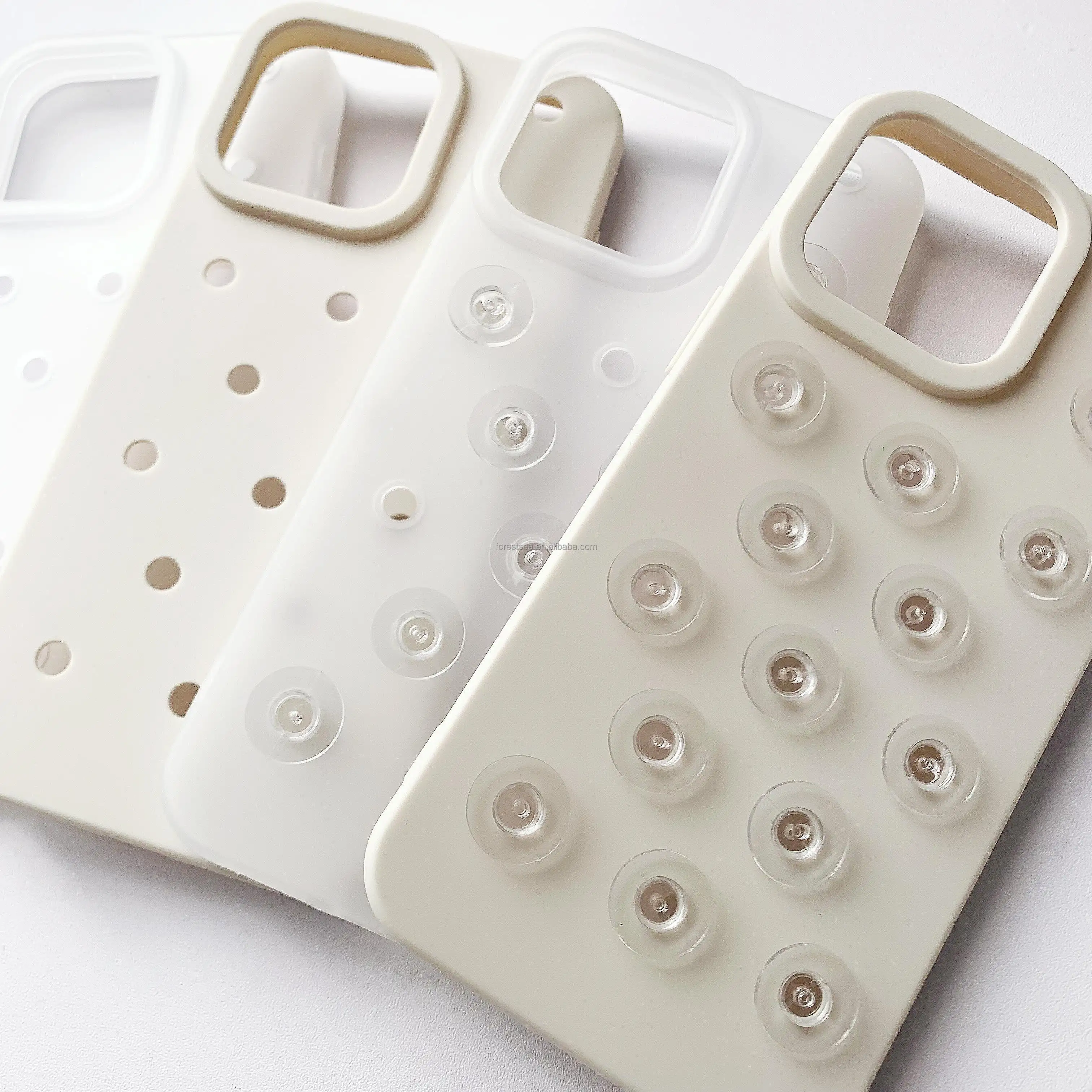 Funda de teléfono decorativa para iPhone 15, funda de teléfono móvil DIY Popular para iPhone 14 Pro Max, funda trasera de teléfono con diseño de agujeros pequeños