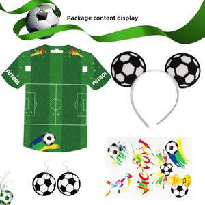 أقراط على شكل كرة قدم مخصصة لعام 2026 (الولايات المتحدة-كندا-المكسيك)، عصابات رأس للحفلات، ملصقات، أدوات تشجيع - Product Image 6