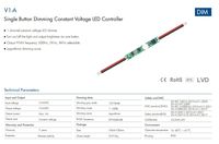 Contrôleur LED V1-A Mini à bouton unique, variateur de tension constante 12V PWM manuel 4A pour solution de contrôle d'éclairage de bande LED simple