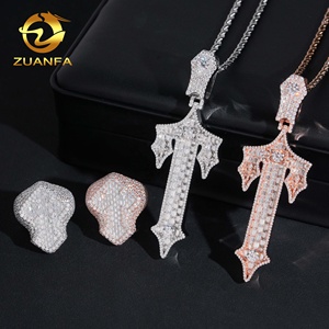 Passe diamant testeur 925 argent bijoux fins haute qualité Hip Hop croix pendentif hommes Moissanite anneau - Product Image 5