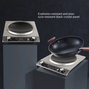 Cuisinière à induction électrique allemande, ensemble complet, 2000W, haute puissance, ultra-mince, usage commercial, étanche, écran LCD, acier inoxydable - Product Image 4