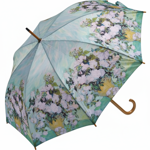 Ombrello in legno AU-02201 Van Gogh Art Design "rose bianche" - Product Image 1