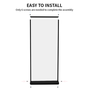 Support publicitaire extérieur BOZE en aluminium noir, minimaliste, durable, 60x160cm-80x200cm, portable, facile à assembler, pour centre commercial et exposition - Product Image 4