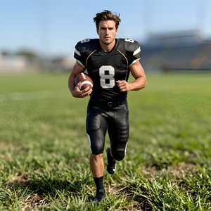 Uniformes de football américain en polyester pour hommes adultes, vente en gros, avec impression par sublimation, personnalisables, respirants, service OEM - Product Image 4