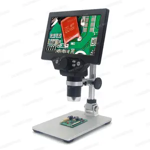 Mikroskop Deft Model Baru, Mikroskop Digital LCD 1-1200X dengan Pemegang dan Base Station