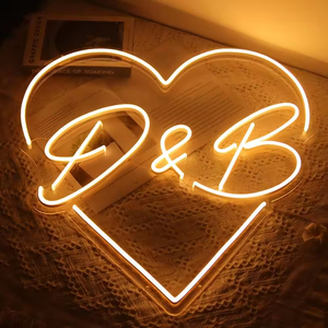 Enseigne de mariage personnalisée à LED, lettres manuscrites style néon, lettres acryliques lumineuses pour toile de fond de cérémonie, décoration d'événements - Product Image 1