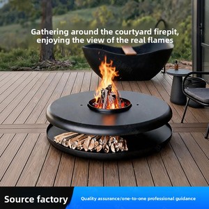 Chimenea Metálica Independiente para Exteriores, Estufa de Leña o Gas, para Jardín, Patio, Hoguera, Decoración de Hotel - Product Image 1