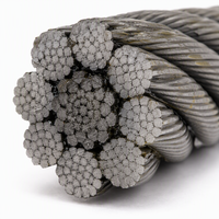 Câble en acier pour grue EOT 6*37 IWRC, câble de levage flexible pour systèmes de grues électriques sur rail